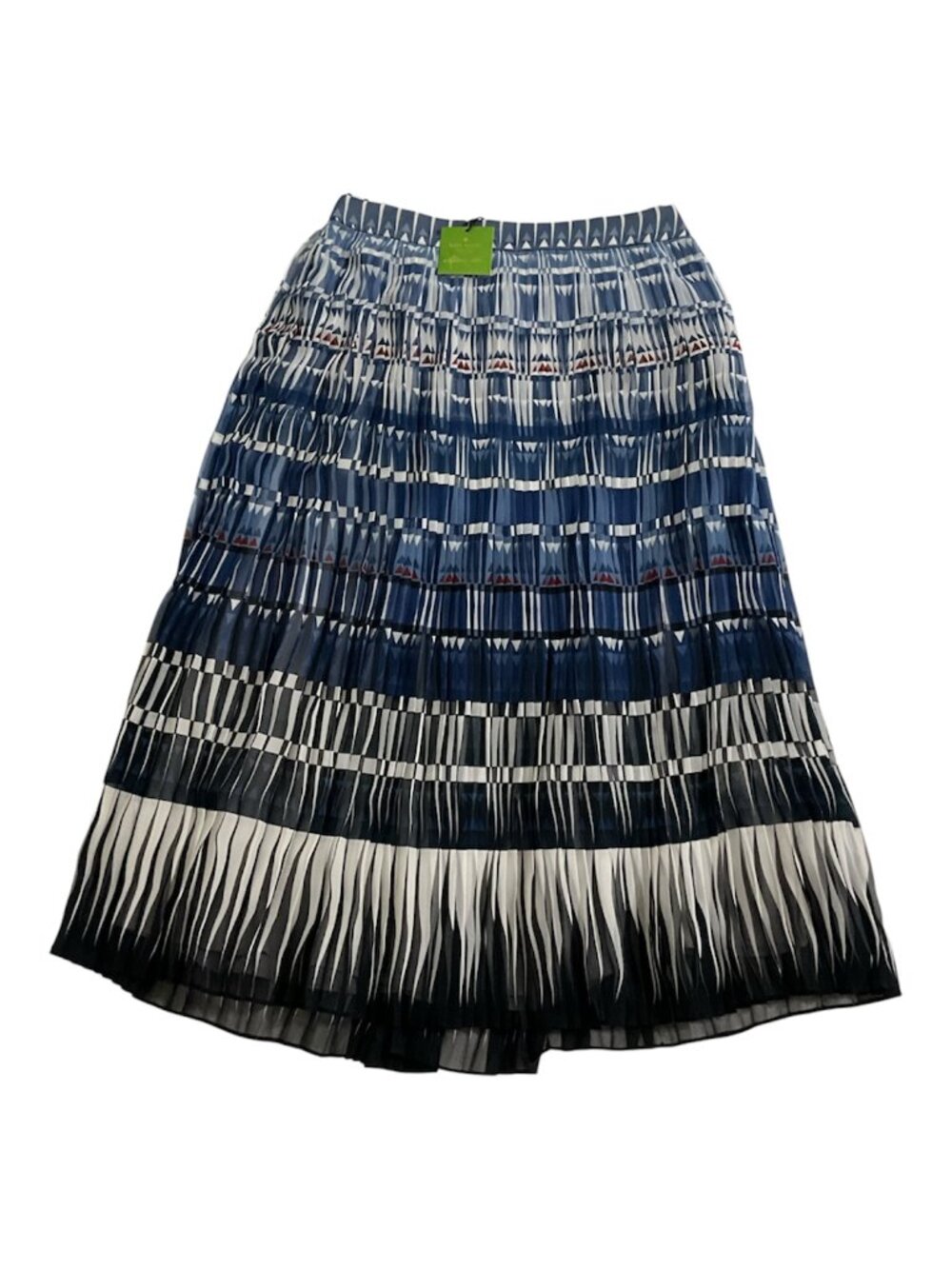 Kate Spade Deco Chiffon Blue Midi Skirt Women’s 10 NWT $468 MSRP
